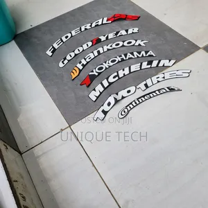 Universal 8pcs Tyre Letter Stickers Tire Stickers