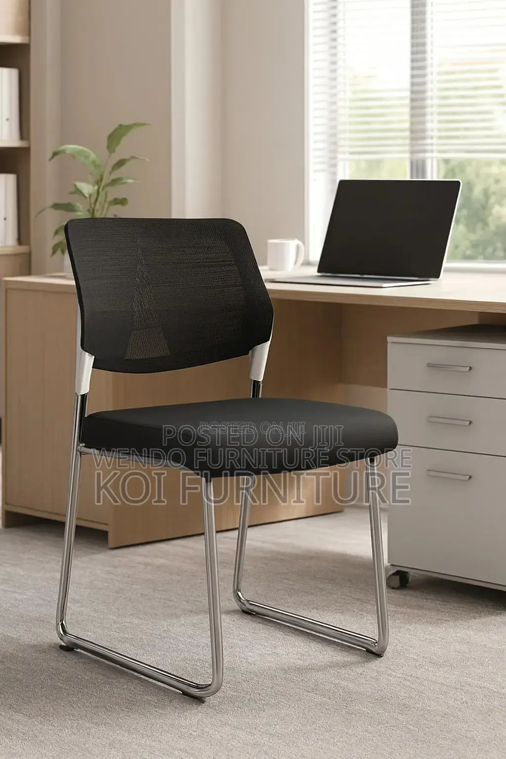 Office Chairs; Visitors Fabric Armless Reception Chair