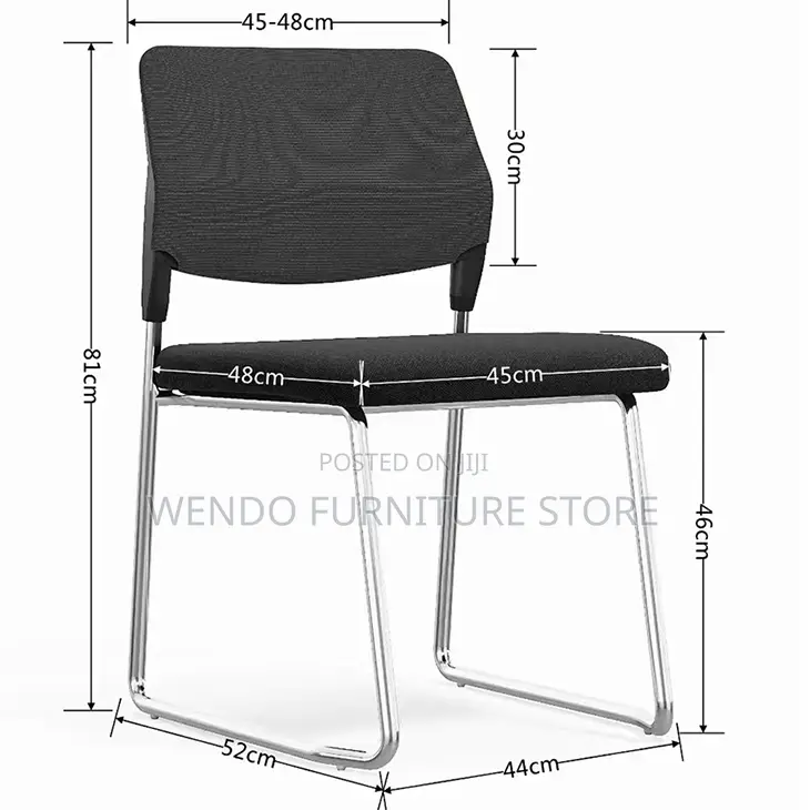 Office Chairs; Visitors Fabric Armless Reception Chair