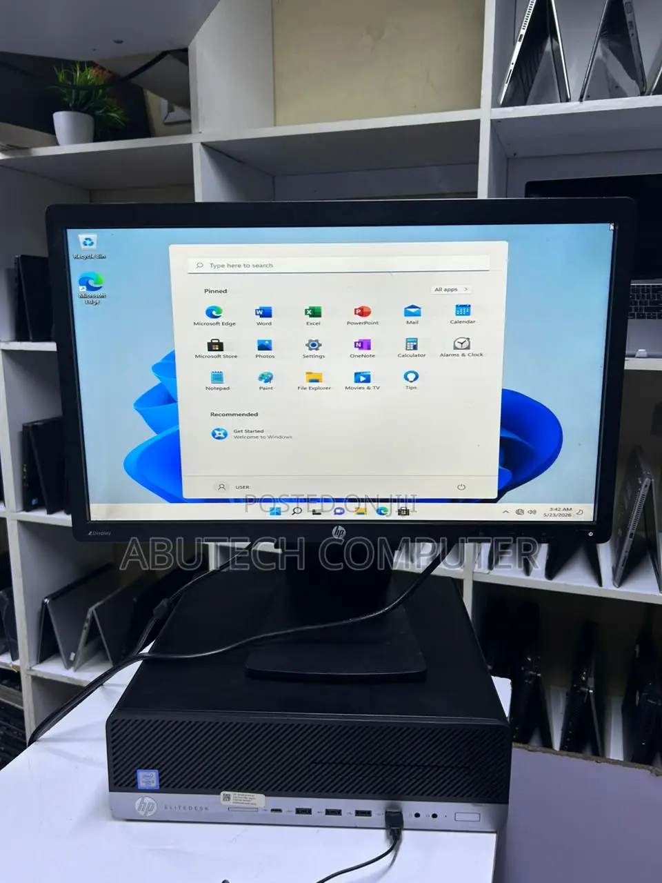 Desktop Computer HP EliteDesk 800 8GB Intel Core i5 SSD 256GB