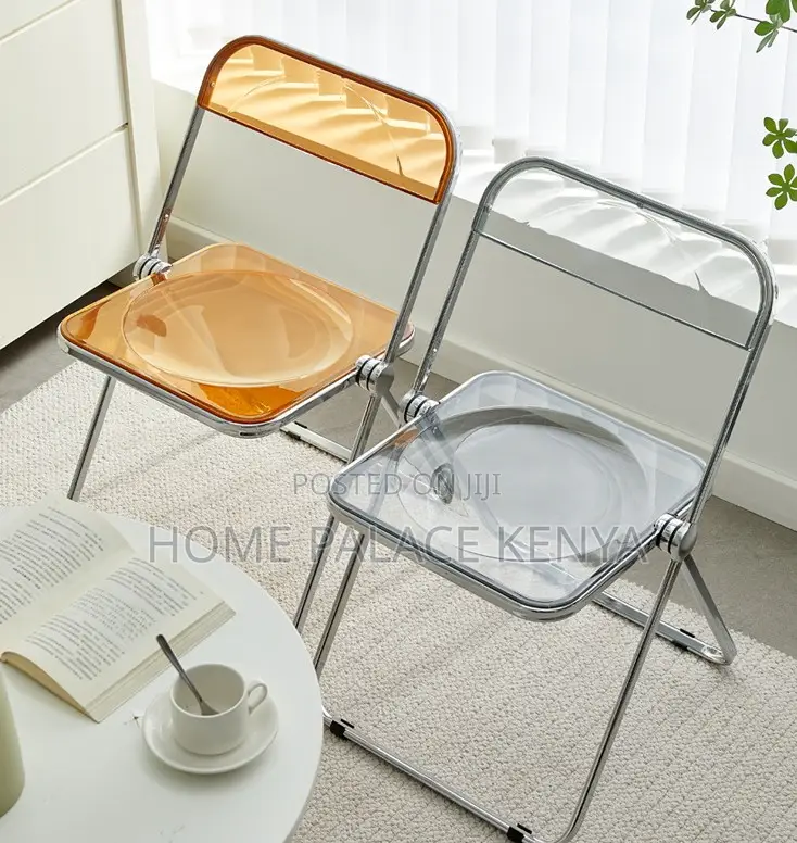 Foldable Chair: Stylish See Through Plastic Multipurpose Chairs