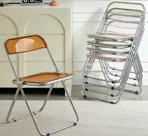 Foldable Chair: Stylish See Through Plastic Multipurpose Chairs