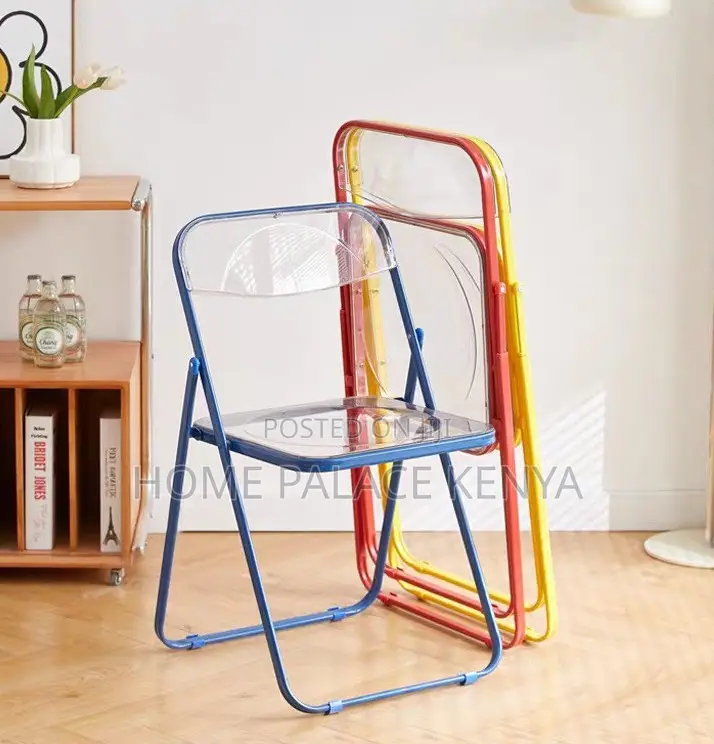 Foldable Chair: Stylish See Through Plastic Multipurpose Chairs