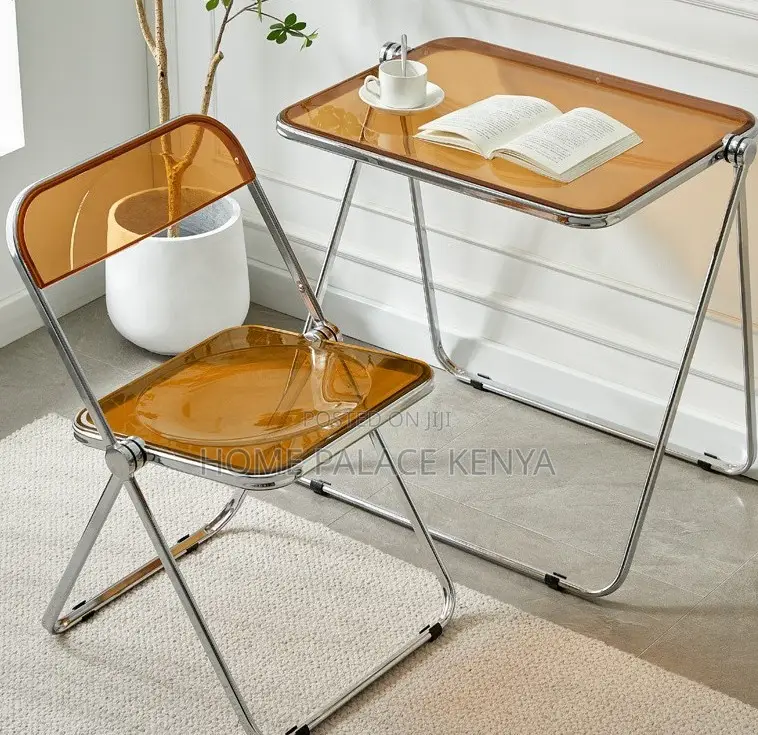 Foldable Chair: Stylish See Through Plastic Multipurpose Chairs