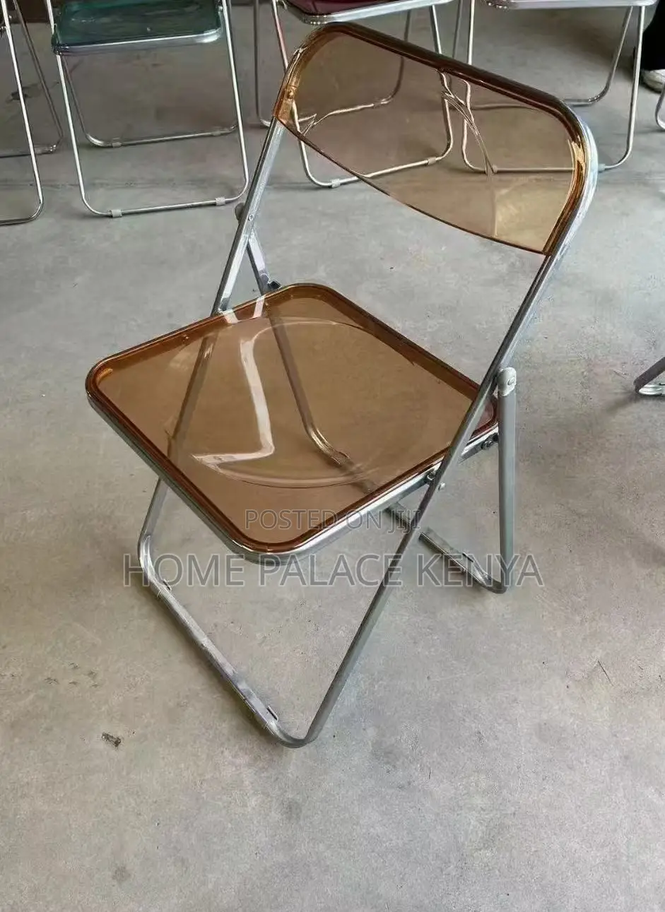 Foldable Chair: Stylish See Through Plastic Multipurpose Chairs