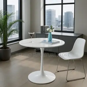 Coffee Table; Round Marble Home Living Room Dining Table