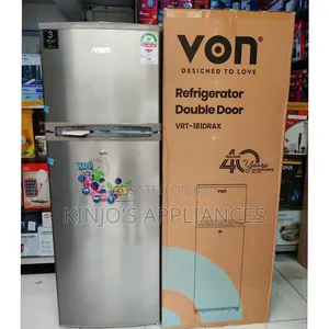 Von Double Door Fridge 181litres Direct Cool