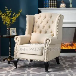 Accent Chair; Upholstered Accent Chair With Curved Wooden Legs