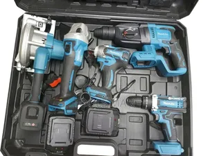 5-in-1 Makita Cordless Power Tool Set - Drill, Grinder Saw Combo.
