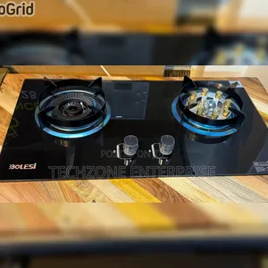 Bolesi Built in Hob Cooker 2 Gas Burner Glass Sensor Gas 