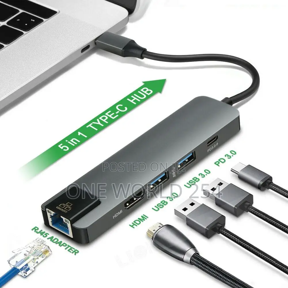 Type C to Hdmi 5 in 1 Hub