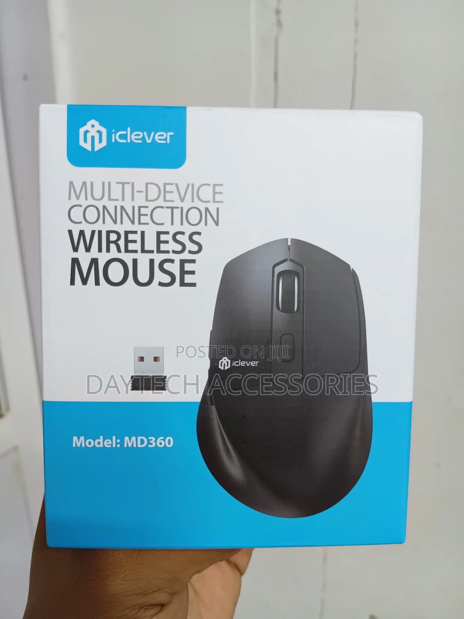 This Is an Iclever Md360 Multi-Device Wireless Mouse in Black.