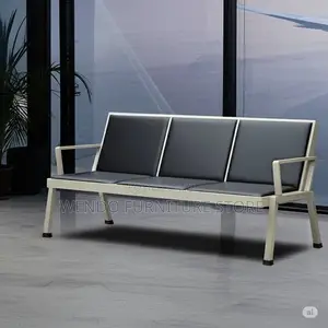 Office Bench; Three Seaters Leather Plk9-9 Office Bench