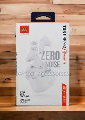 JBL Tune Beam TWS Bluetooth Noise-Cancelling Earbuds - Black