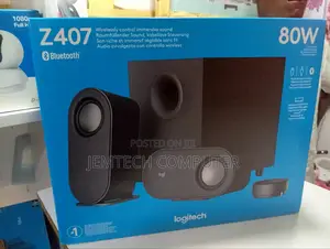 Logitech Z407 Bluetooth Computer Speakers With Subwoofer and Wireless