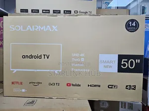 Solarmax 50-Inch Full Hd Led Smart Tv With Built-in Wi-Fi,Android Os