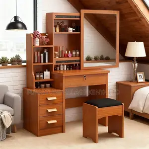 Imported Brown Make Up Make Desk Wit Mirror