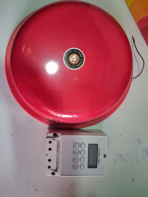 250mm Electric School Bell Gong Red Round and Auto Bell Timer Switch