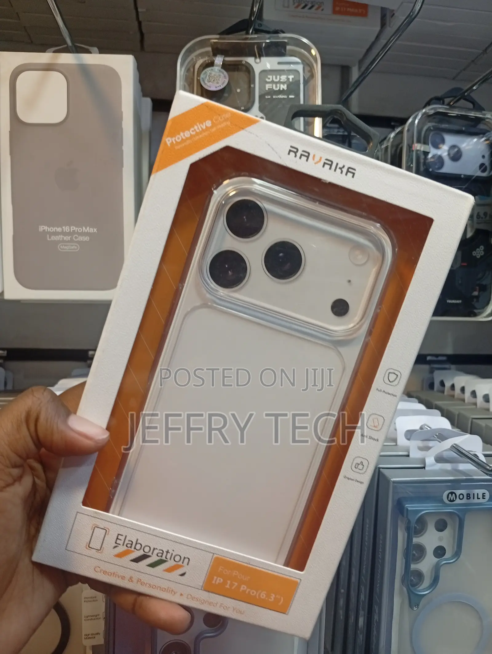17 Pro Max Protective Cube Phone Case