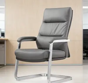Non-Swivel Modern Manager Leather Office Chair