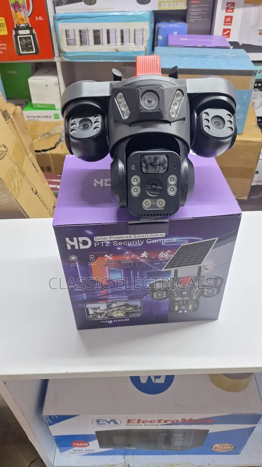4 G Tripple Lens Solar CCTV Camera