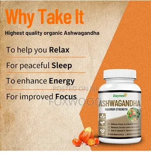 Ashwagandha 1000mg Maximum Strength Capsules,