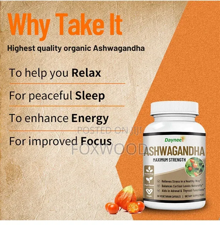 Ashwagandha 1000mg Maximum Strength Capsules,