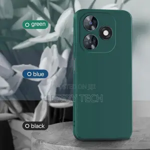 Green Silicone Phone Case for Tecno Spark 10 Pro - Slim Smooth