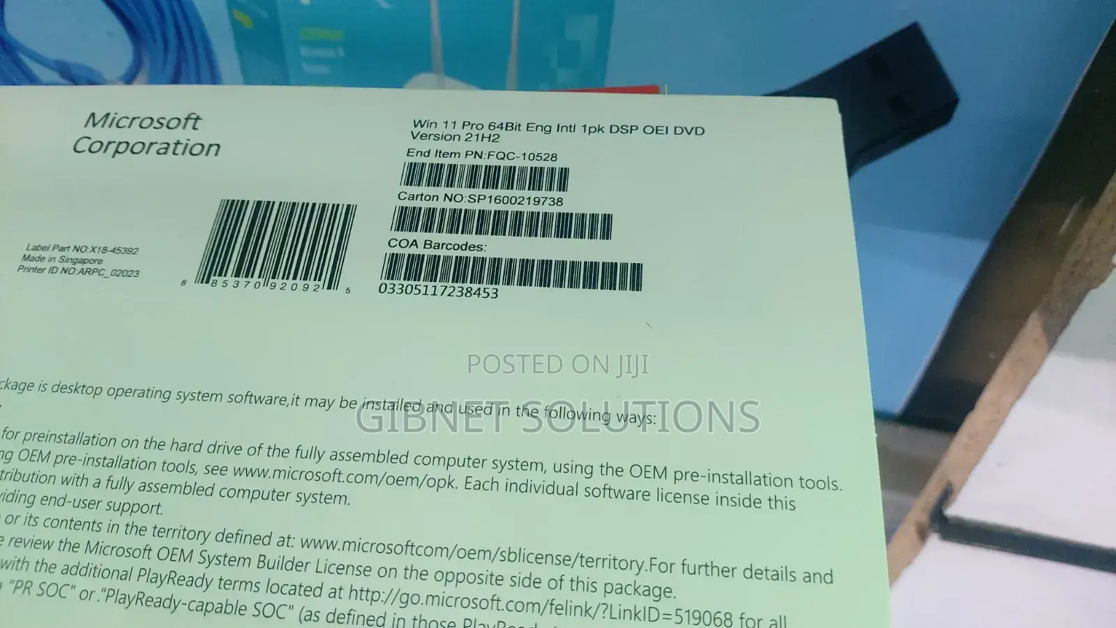Win 11pro 64bits Eng 1pk