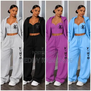 Grey/Pink/Black 3pc Tracksuit