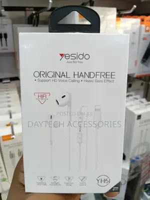Yesido Lightning Wired Earphones for iPhone - White