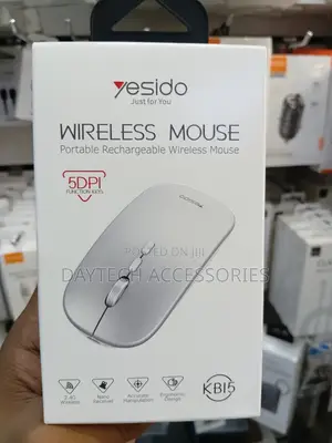 Yesido Kb15 Slim 2.4g Rechargeable Wireless Optical Mouse in Silver.