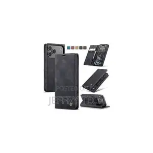 iPhone 17pro Leather Flip Case Shock Absorber Protective Case