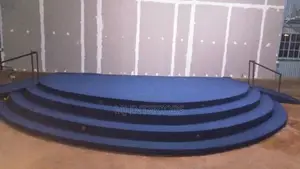 Elegant Blue Wall to Wall Carpet for Church Worship Halls