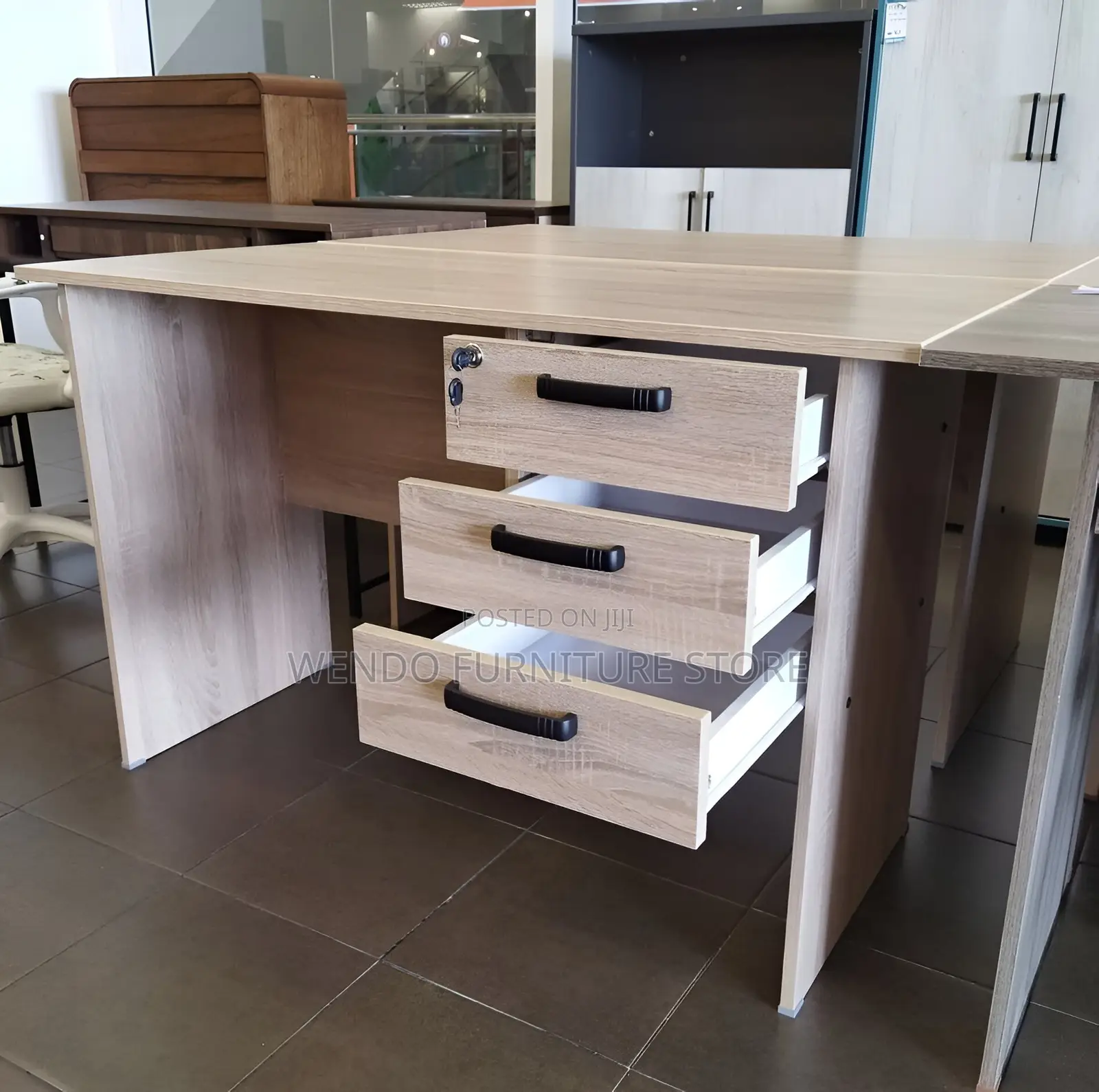 Office Desk; Three Drawer Clerical Computer Desks