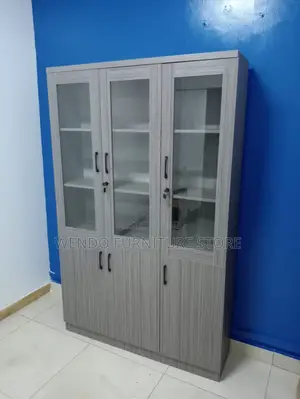 Office Cabinet; Executive Home Office Storage Cabinet With Three Doors