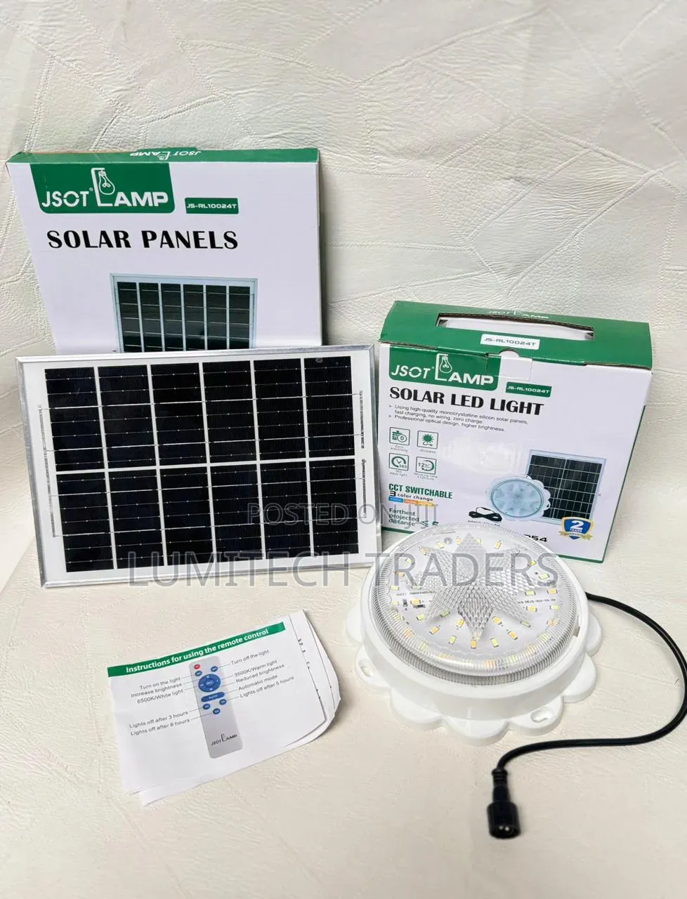Solar Indoor Ceiling Light 100w With RGB Colors