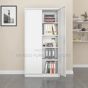Office Cabinets; Executive Gray Display Lockable Cabinet