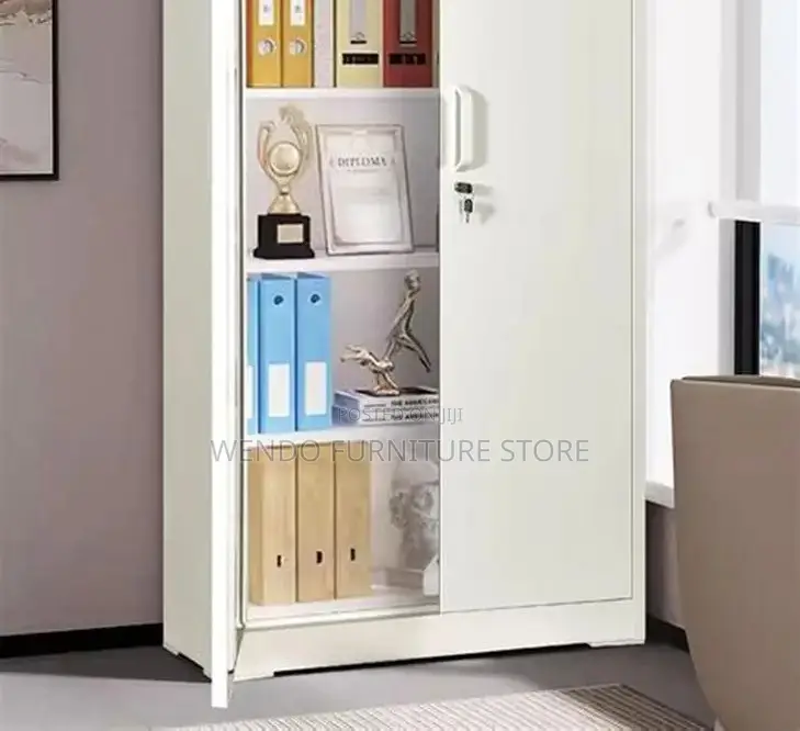 Office Cabinets; Executive Gray Display Lockable Cabinet