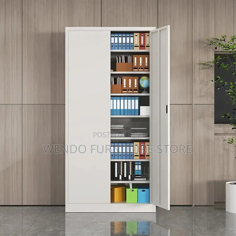 Office Cabinets; Executive Gray Display Lockable Cabinet