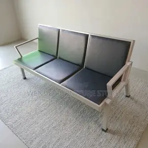 Office Bench; Three Seaters Leather Front Step Benches