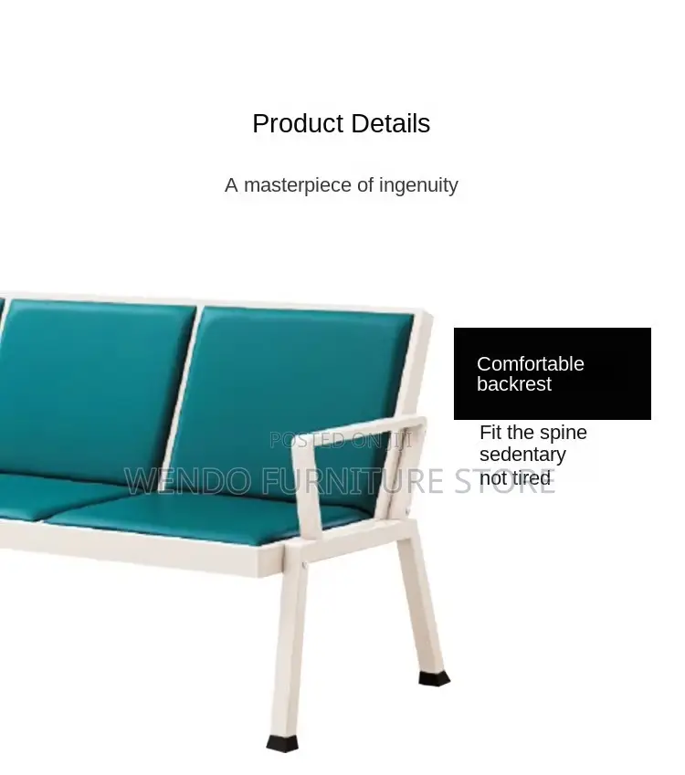 Office Bench; Three Seaters Leather Front Step Benches