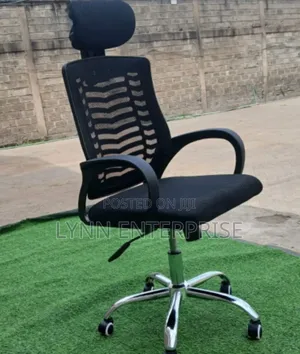 Secretarial Mesh Office Chair With Headrest