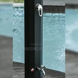 Black Freestanding Outdoor Solar Shower