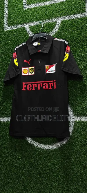 Ferrari Polo Black F1 Jersey.