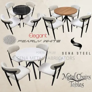 Elegant Pearly White Dining Chairs - Set of 4