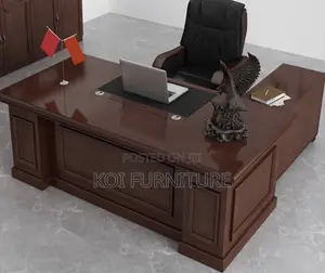 Office Desk; 1.6 Meters Executive Mahogany Senior Bosses Desk