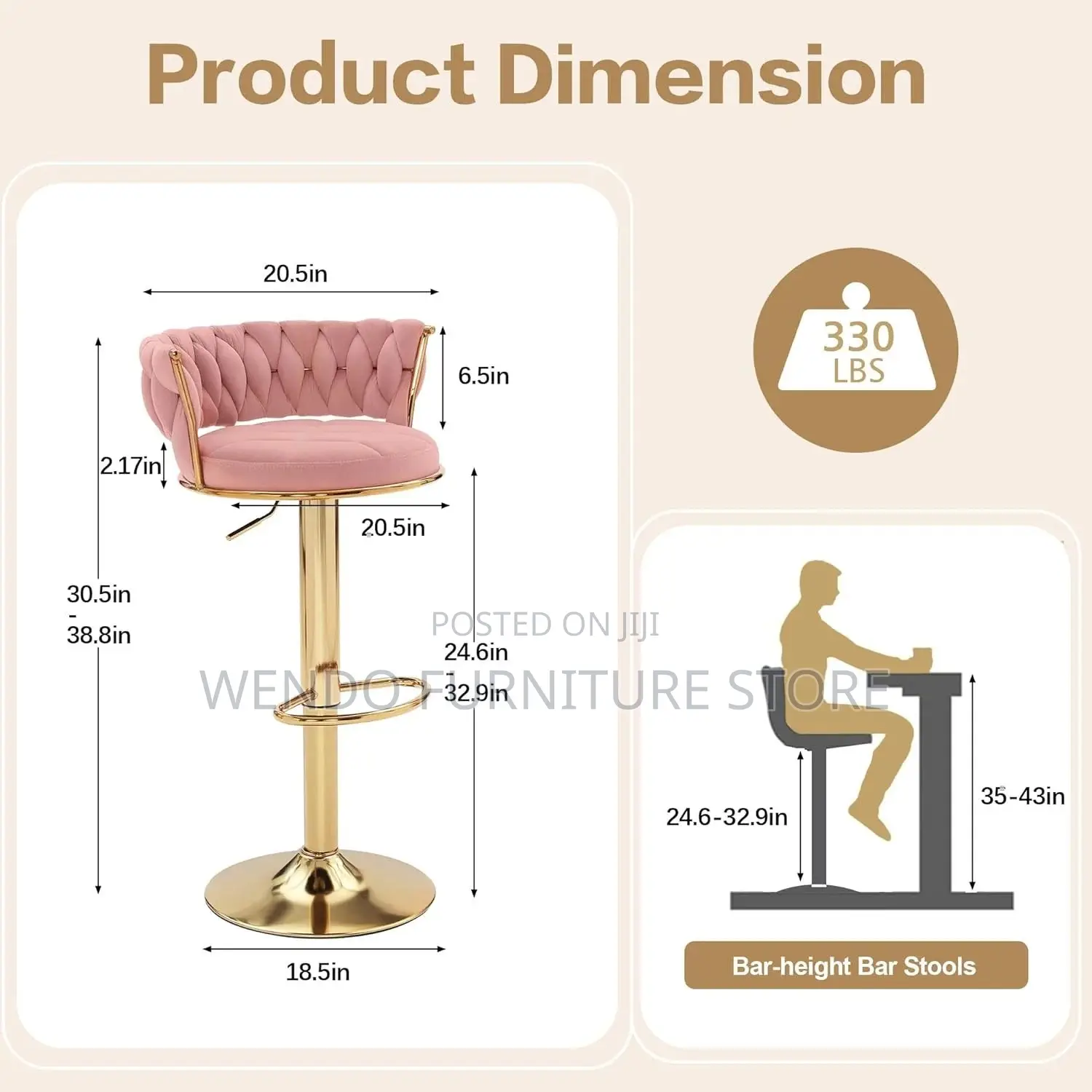 Barstools; Ergonomic Designed Leather Home Kitchen Barstools