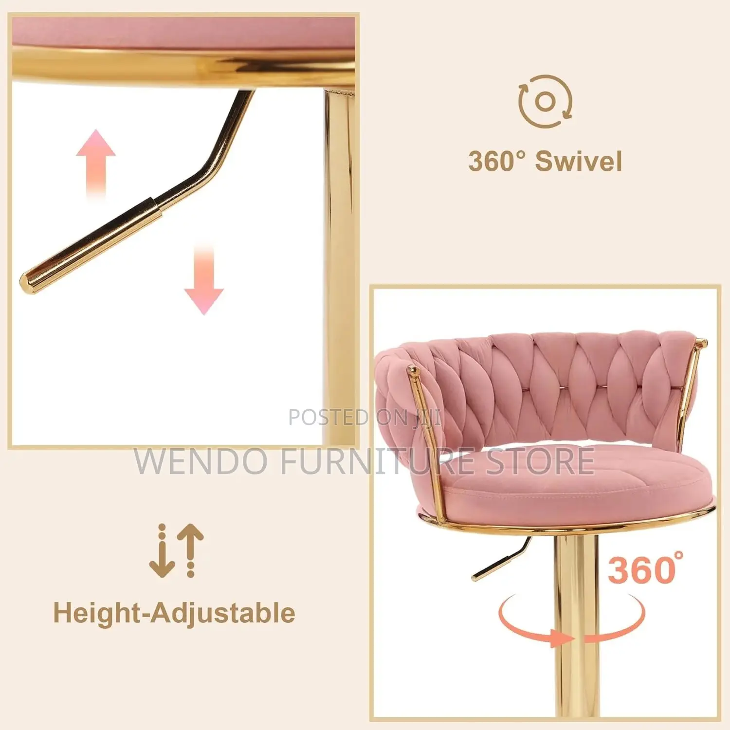 Barstools; Ergonomic Designed Leather Home Kitchen Barstools