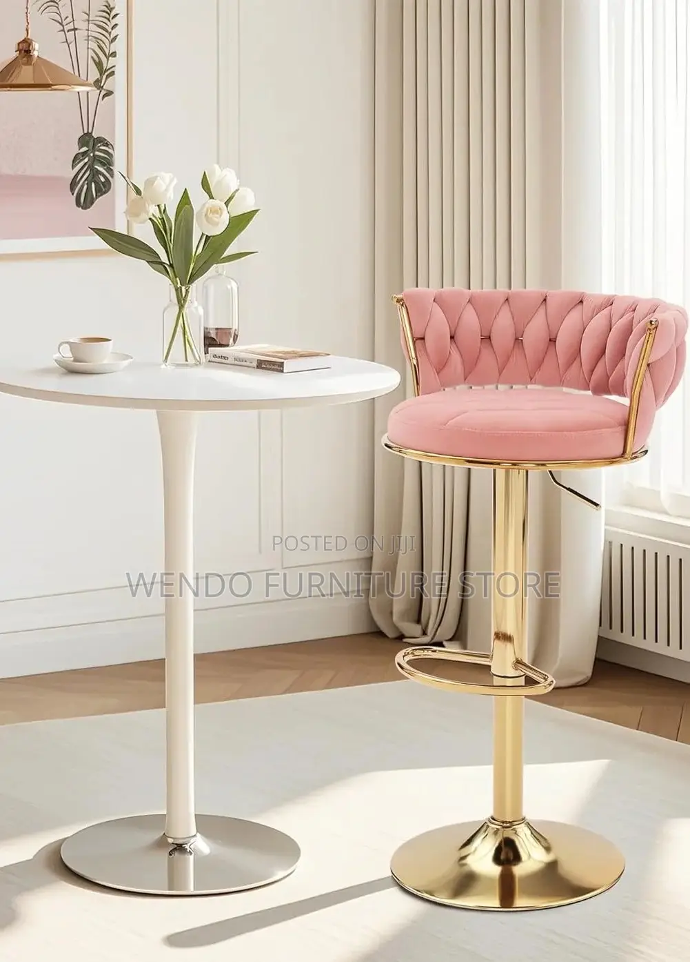 Barstools; Ergonomic Designed Leather Home Kitchen Barstools